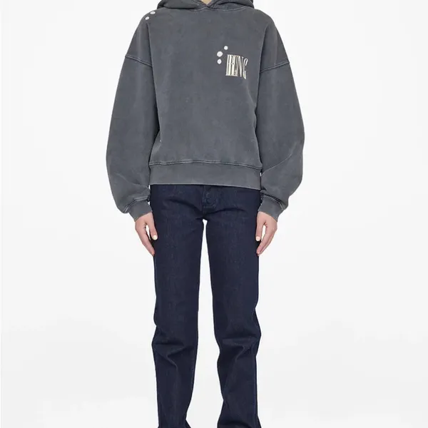 ANINE BING Women's Bleached Alec
Hoodie Size Medium - Image 2
