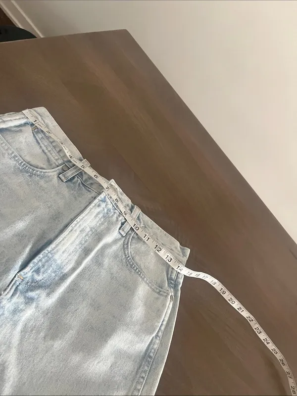 rag & bone Light Blue Denim A-Line Mini Skirt - Image 4