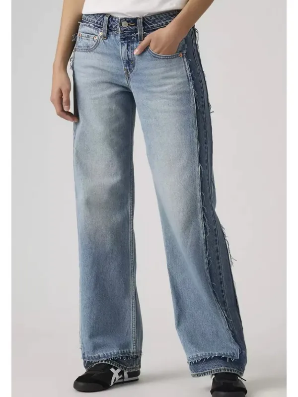 New Levi's 27x34 Premium Deconstructed Low Loose Women's Jeans Upon Reflection - Image 2
