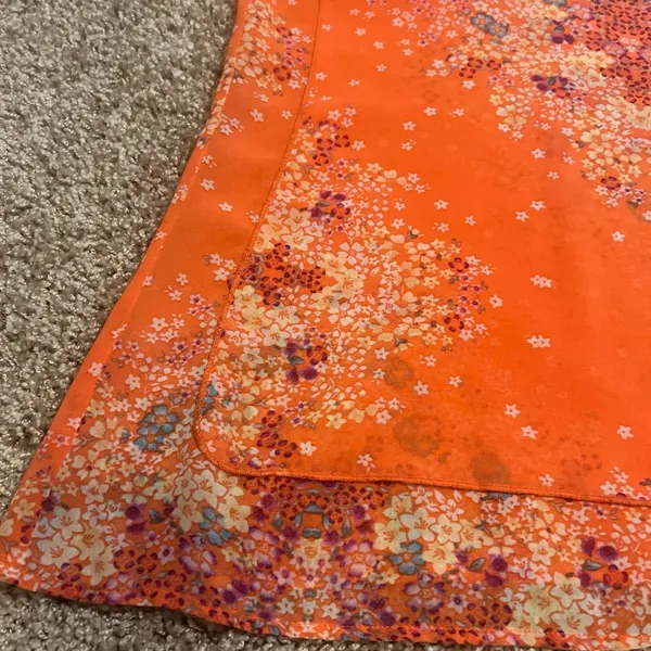 Cabi Womens Merrow Edge Top Size Small Orange Floral Sleeveless Pullover 268 - Image 6