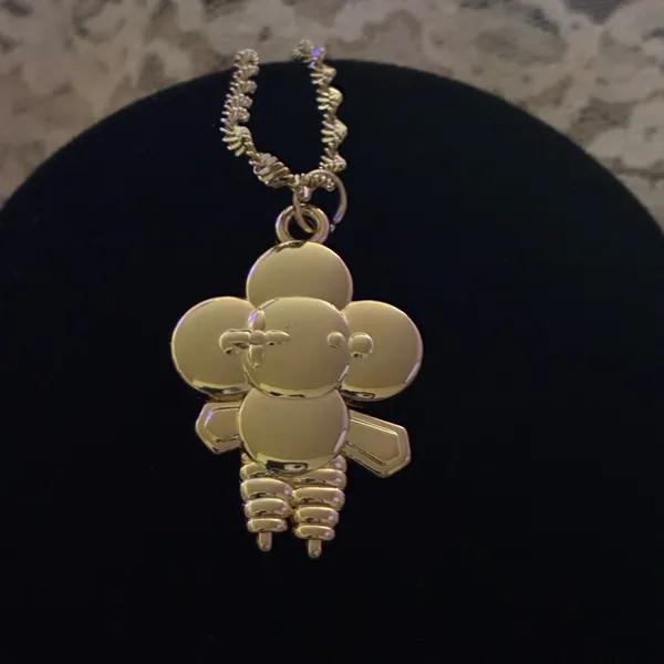 Gold Flower Pendant Necklace 18” - Image 6