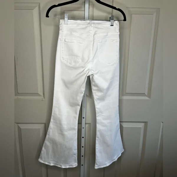 FRAME Le Bell White Flare Wide-Leg Jeans Size 25 - Image 3