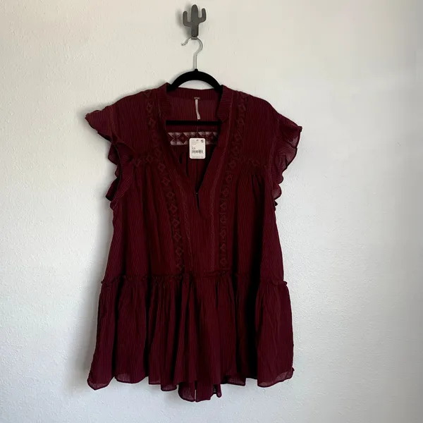 NWT Free People Baby Blues‎ Tunic in Lovebird Combo - Image 3