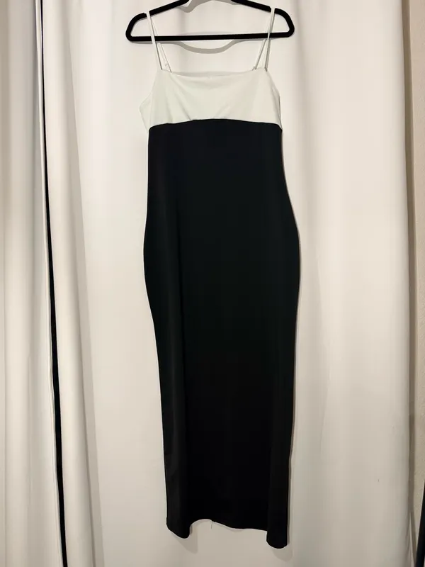 Black & White Maxi Dress (L) Size L - Image 3