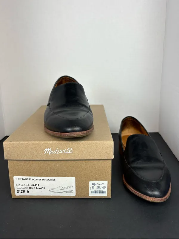 Madewell Black Leather Slip-On Loafers - Image 11