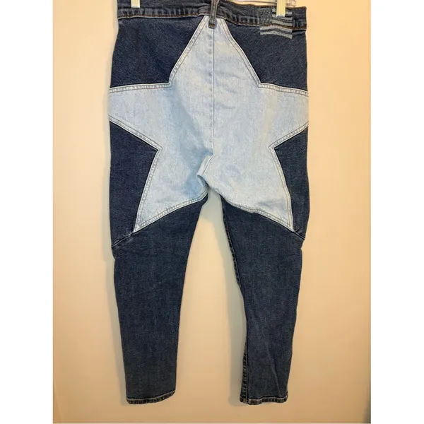 Revice Venus Crop Stargazer Star Patch Jeans 31 NWT - Image 2