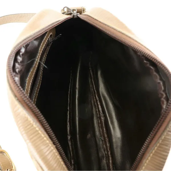 Vintage 1990'S Fendi Zucchino Ff Logo Brown Coated Canvas W/Leather Trim Bag - Image 11