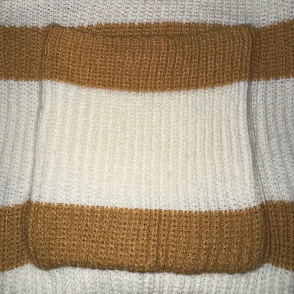 Anthropologie Moon River Cream Brown‎ Stripe Cardigan Sweater Women's Size L - Image 7
