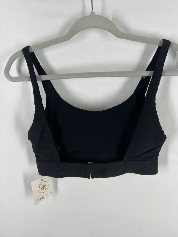Cyn & Luca Black Ribbed Bikini Top Size M NWT Size M - Image 6