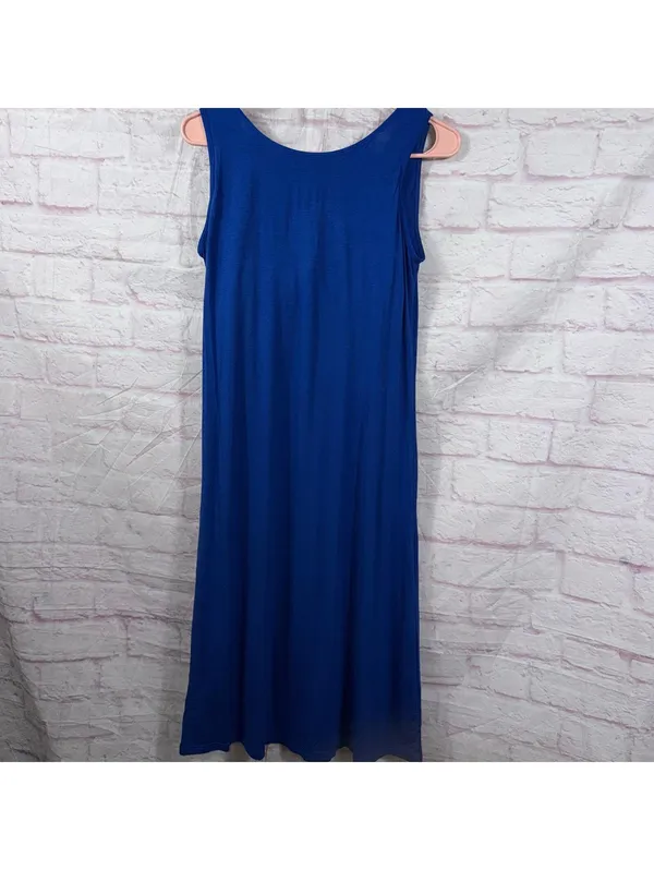 Women’s Royal Blue Sleeveless Maxi Dress Size Large - Image 5