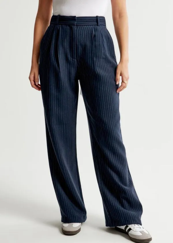 Abercrombie Pinstripe Trousers - Image 2