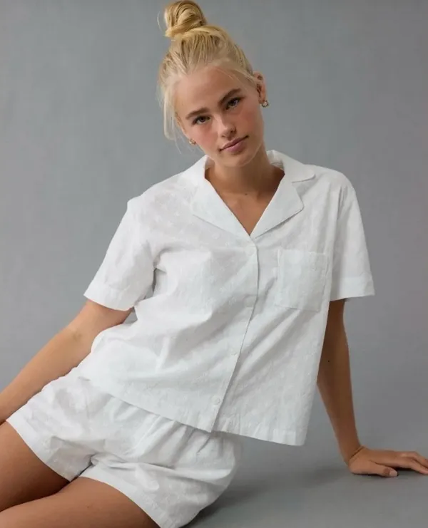 AE Eyelet Button-Up PJ Set, NWT! Price firm! - Image 3