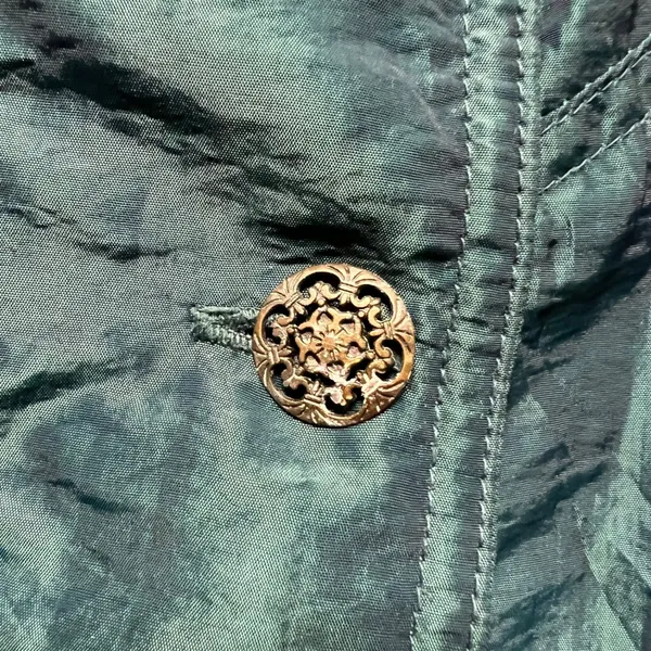 Vintage IZZI Outerwear Puffer Coat Insulated‎ Winter Jacket Teal M 80s 90s - Image 2