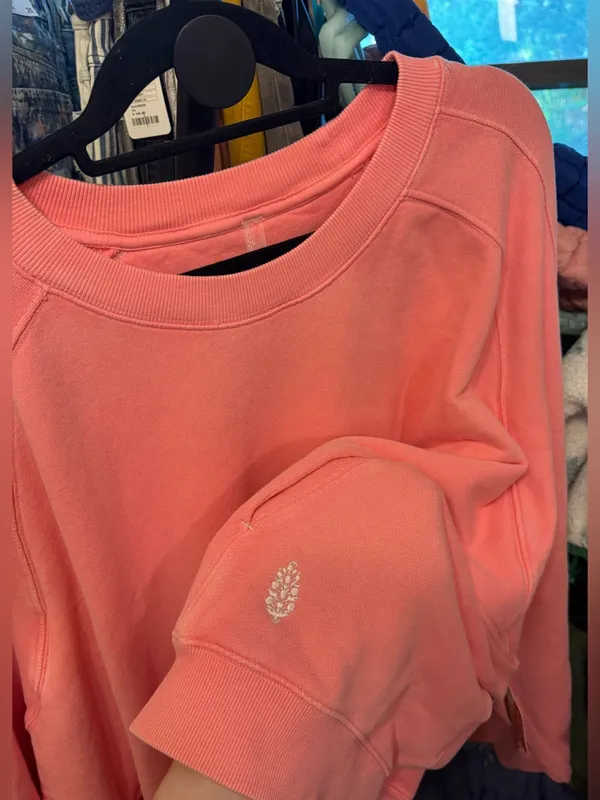 NWT Free People FP Movement Trackline Crew - Taffy Pink Coral - Large - Image 9