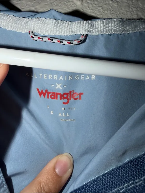 Wrangler Light Blue All-Terrain Jacket with Red Logo - Image 2