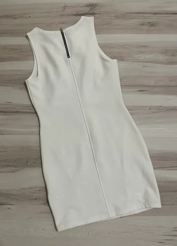 Forever 21 White Ribbed Bodycon Mini Dress - Image 2