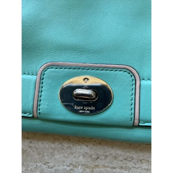 KATE SPADE New York Green Leather Crossbody Shoulder‎ Purse Bag - Image 2