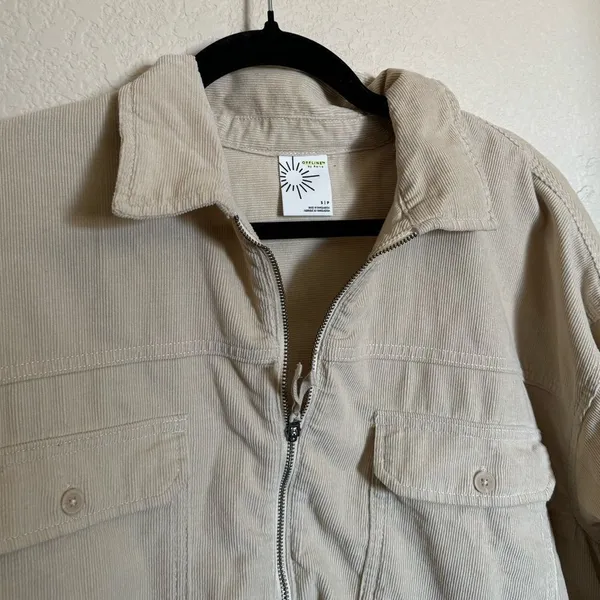 Aerie Corduroy Quarter Zip Shacket Pullover Top Sz small‎ oversized - Image 5