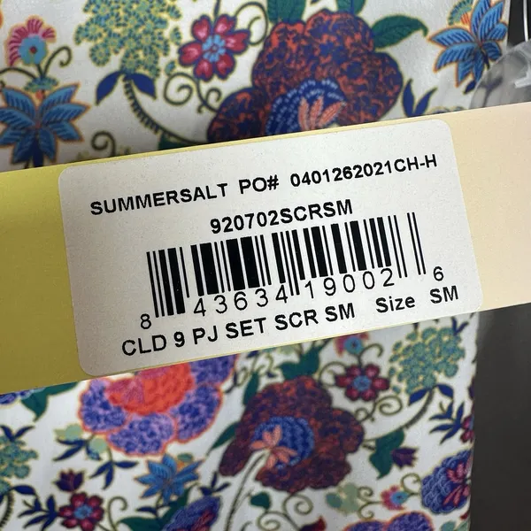 NEW Summersalt Cloud 9 Silky Satin Floral Pajama Set Small Button Up Shirt Pants - Image 8