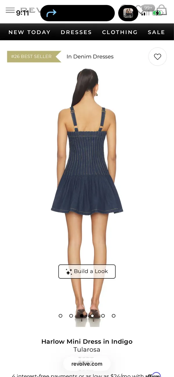 Revolve Denim Mini Dress - Image 3