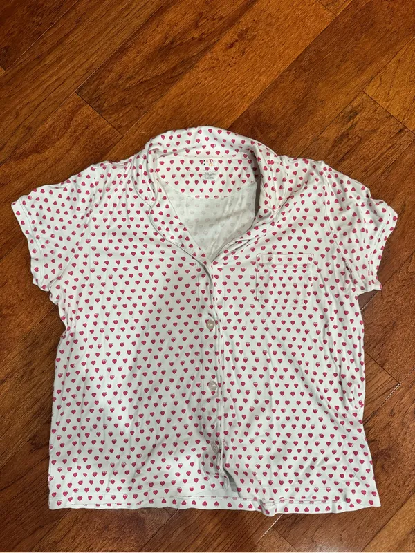 Roller Rabbit Pink Polo Heart Pajama Top Size Large - Image 2