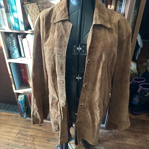 Vintage tan western XL Yellowstone vintage leather jacket - Image 2