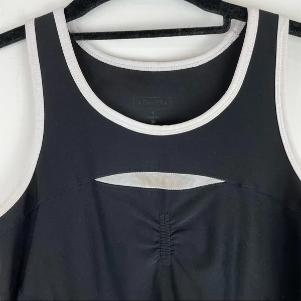 Athleta Black Smash Tennis Running Mini Dress Sz Small Athletic - Image 5
