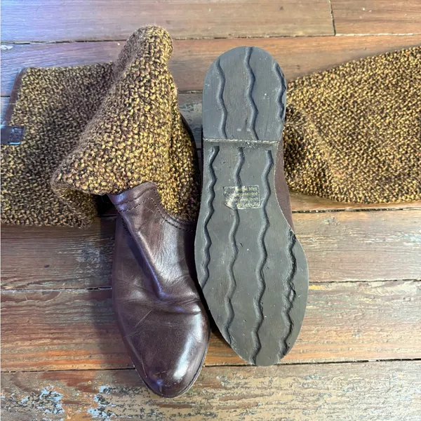 OTBT Putney Women’s Wool Leather Riding Western Knit Boots ~ Size 8.5 💛🍄 - Image 6
