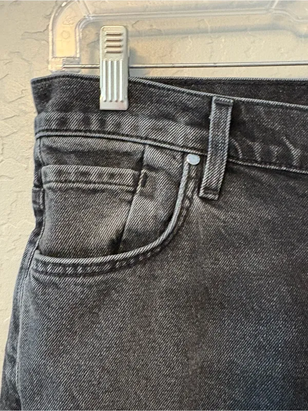 Goldsign high rise straight leg black women's jeans size 28 - Image 8
