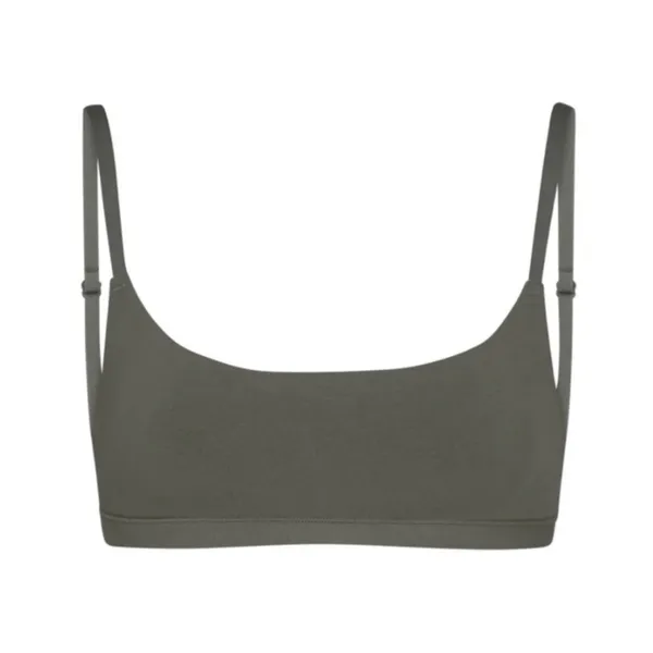 Skims Cotton Jersey Scoop Neck Wireless‎ Comfort Bralette In Juniper Size XXS - Image 7