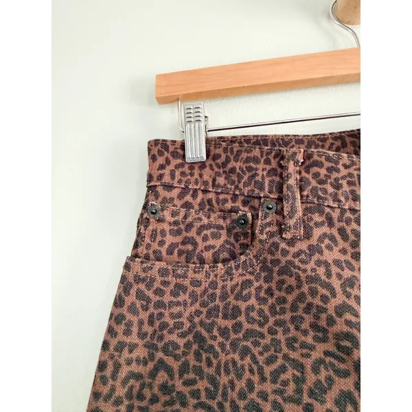 J.Crew Factory | NWOT Leopard Mid-Rise Flare Crop Jeans | Sz 26 - Image 4