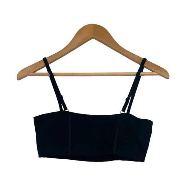 Gymshark Workout Top Womens Small Black Bandeau Sports Bra Training Gym Pilates - Image 2
