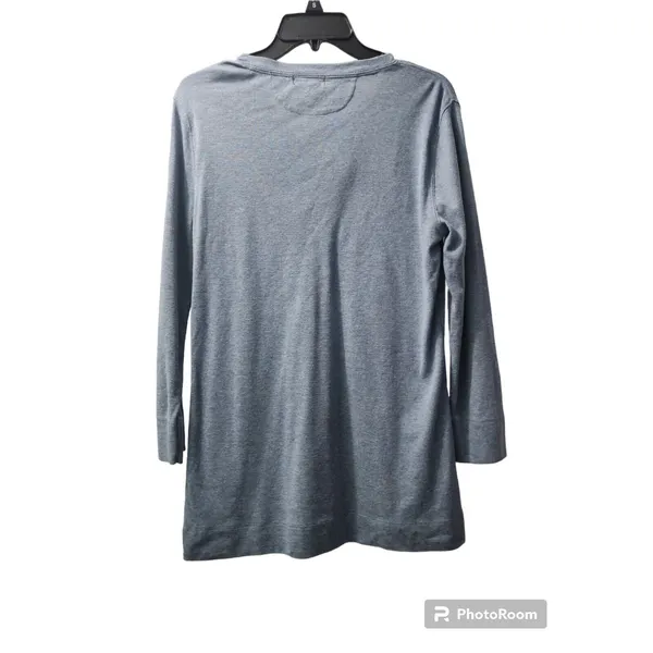 Lauren Ralph Lauren‎ Lace-Up Knit Dress Long Sleeve Casual Comfy Blue M - Image 2