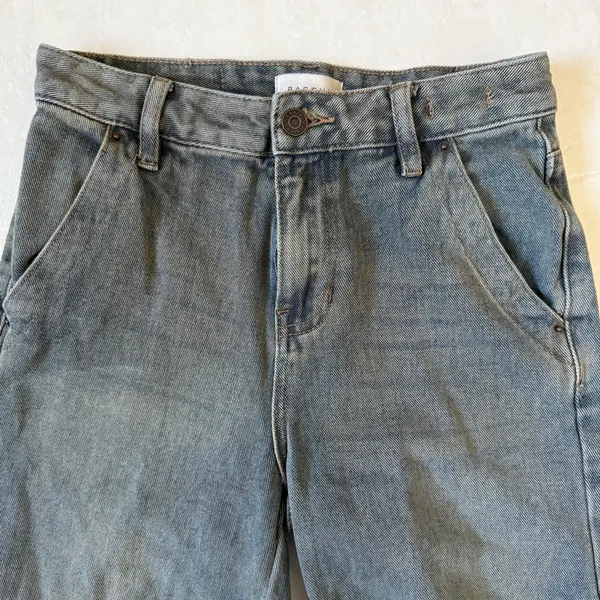 PACSUN Wide Leg High Rise Baggy Jeans Dark Wash size 23 00 - Image 3
