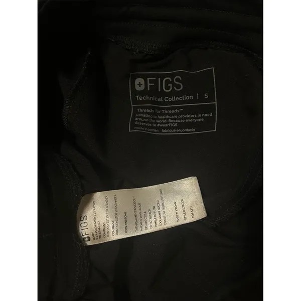 FIGS Zamora Black Multi Pocket Drawstring Jogger Scrub Pants Women’s Size Small - Image 9