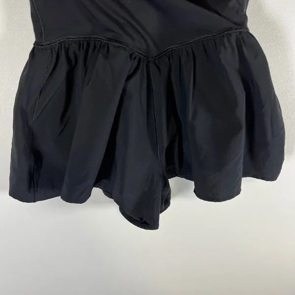 Aerie Black Crossover Waist Ruffle Skort Athletic Shorts Womens‎ XXS - Image 3
