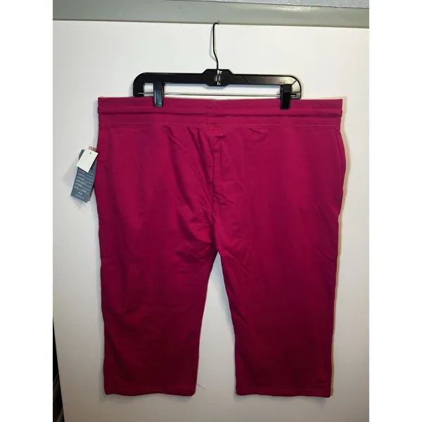 Active USA NYL New York Laundry Pink Rhinestone Capri Lounge Pants 2X NWT Plus Size - Image 10
