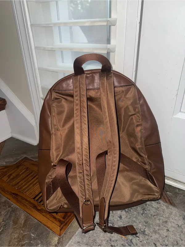 Coach Signature Canvas Backpack in Brown and Tan - Image 5