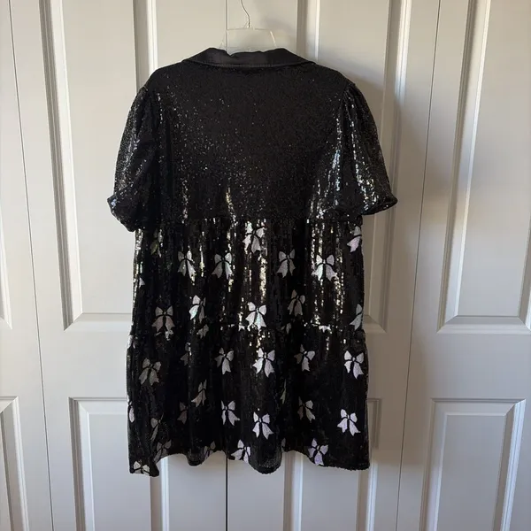 Simply Southern Tiered Sequin Babydoll Dress Bows Size XXL New with Tags - Image 6