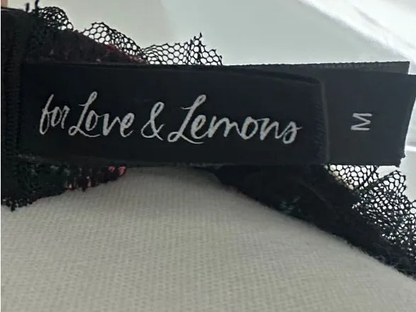 For Love And Lemons Black Floral Embroidered Lace Bustier - Image 2