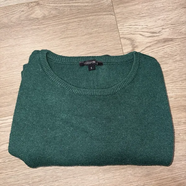 Papermoon Boutique Women's Green Cropped Sweater Small - Image 8