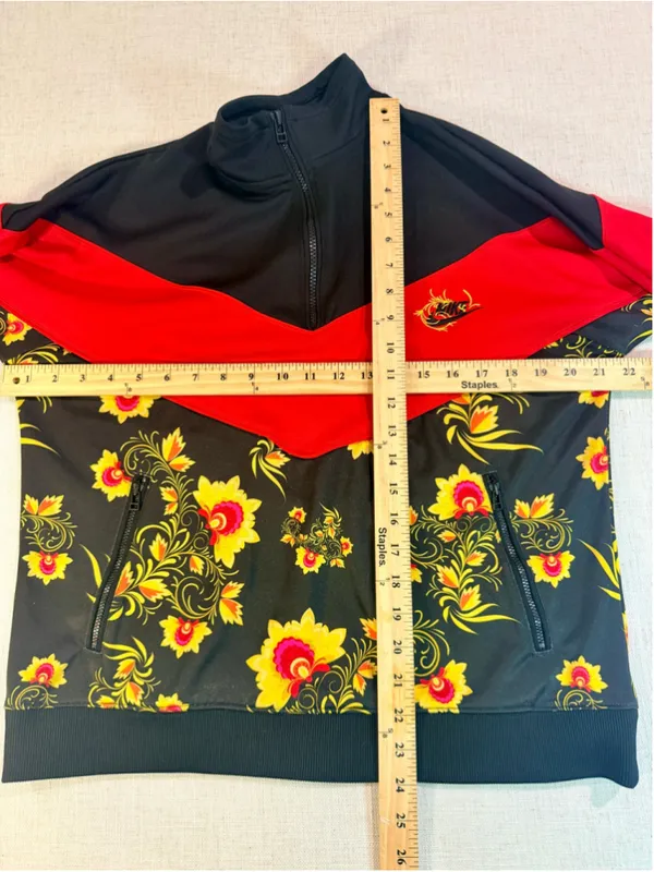 Nike Russian Floral Khokhloma Windrunner Half Zip Pullover & Leggings Set M S - Image 5