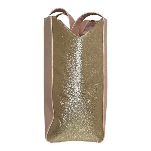 Jimmy Choo Parfums Tote Bag Pink Rose Gold Glitter Side Panels Shoulder Bag - Image 6