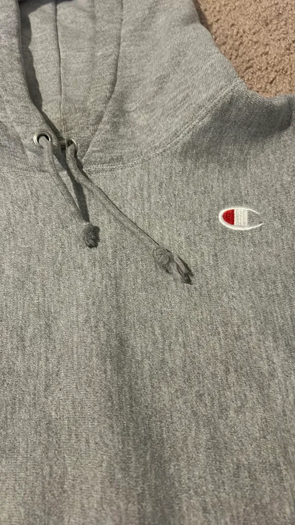 Champion Gray  Hoodie - Image 6