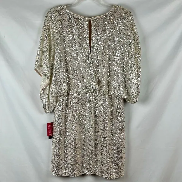 New! NWT Jessica Howard Short Sleeve Sequin Blouson Dress 16 - Image 3