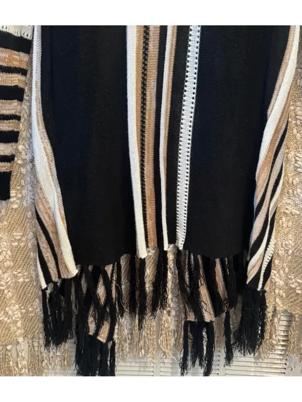 Western Bohemian cardigan with fringe Size M - Image 4