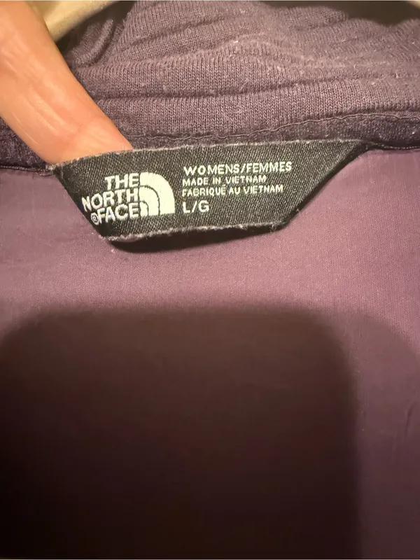 The North Face Women's Purple Quilted Hooded Jacket L - Image 4