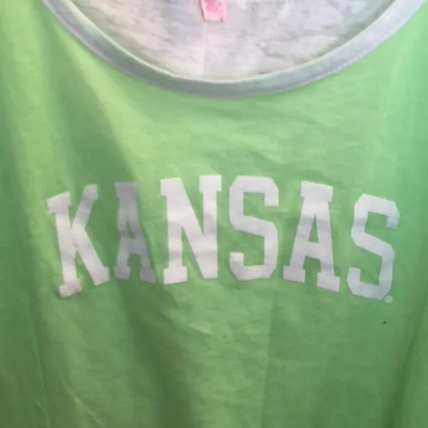 Neon Green & White “Kansas” Long-Sleeved Top - Image 2