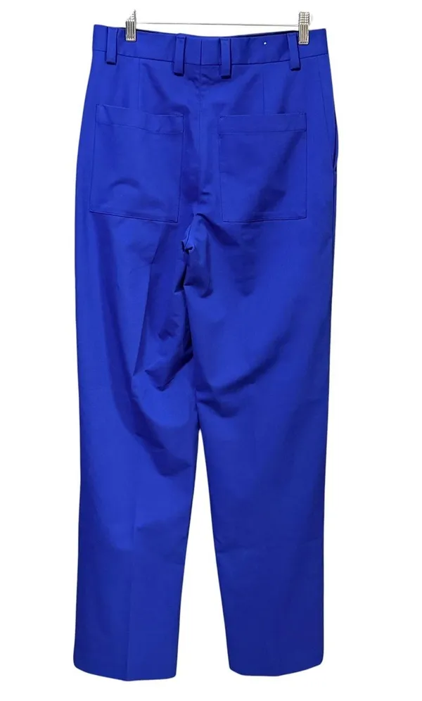 Zara Womens Cobalt Blue High Rise Wide Leg Trousers Pants Size 29 Long‎ Inseam - Image 2