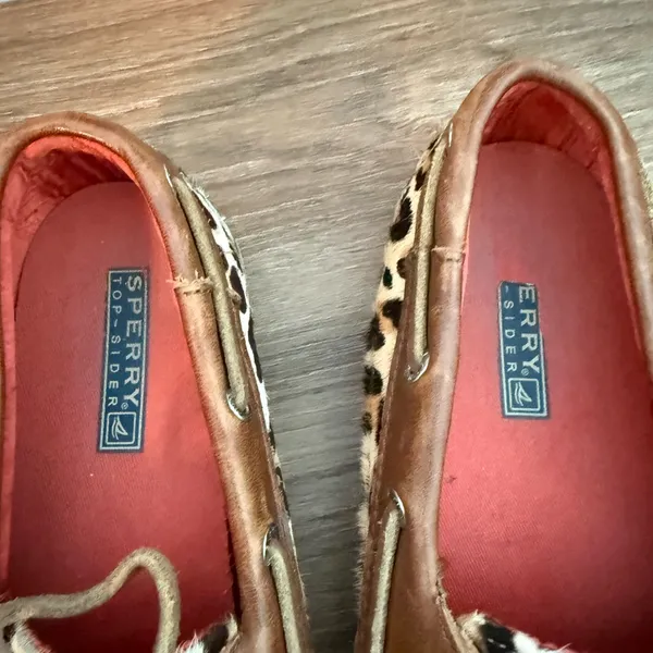 Sperry Leopard Faux Fur Boat Shoes in Brown - Image 2
